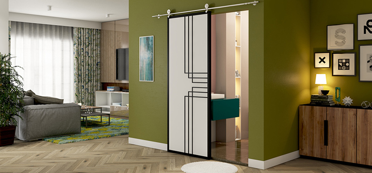 sliding bathroom door installation in El Sobrante